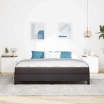 vidaXL Lit à ressorts avec matelas Marron foncé 180 x 200 cm tissu