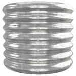 vidaXL Lit surélevé de jardin Acier enduit de poudre Argenté