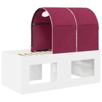vidaXL Lit avec Tunnel 4 Pièces Chêne Artisanal et Rouge