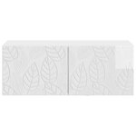 vidaXL Meuble TV mural 98 x 41 x 30 cm Blanc brillant