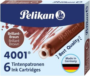 Pelikan Cartouches d'encre 4001 TP/6  marron-brillant