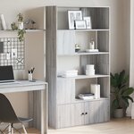 vidaXL Bibliothèque sonoma gris 100x36x189 cm bois d'ingénierie