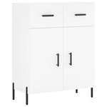 vidaXL Buffet haut Blanc 69 5x34x180 cm Bois d'ingénierie