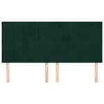 vidaXL Tête de lit Vert foncé 180x5x118/128 cm Velours