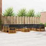 vidaXL Ensembles de canapés 11 Pièces Naturel et Anthracite