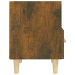 vidaXL Table de chevet Chêne fumé 40x35x47 cm