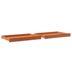 vidaXL Tiroirs de lit de jour 2 Pièces cire marron bois de pin massif