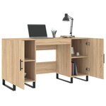 vidaXL Bureau chêne sonoma 140x50x75 cm bois d'ingénierie