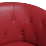 vidaXL Chaise cabriolet rouge bordeaux similicuir