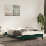 vidaXL Cadre de lit sans matelas vert foncé 120x200 cm velours