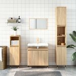 vidaXL Armoire de bain chêne sonoma 58x33x60 cm bois d'ingénierie