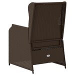 vidaXL Banc de jardin 2 Pièces Marron polyrotin