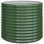 vidaXL Jardinière de jardin Acier galvanisé 80x80x68 cm Vert