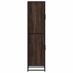 vidaXL Buffet haut chêne marron 35 5x35x139 cm bois d'ingénierie métal