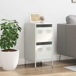 vidaXL Buffet blanc 35x39x73 5 cm acier laminé à froid