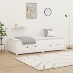 vidaXL Lit de jour sans matelas blanc 90x200 cm bois de pin massif