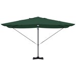 vidaXL Parasol déporté vert Vert Polyester  Métal Grand Hauteur réglable