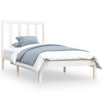 vidaXL Cadre de lit sans matelas blanc bois de pin massif 75x190 cm