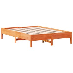 vidaXL Cadre de lit sans matelas cire marron 150x200cm bois pin massif