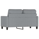vidaXL Canapé à 2 places Gris clair 120 cm Tissu