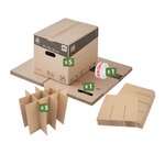 Pack and Move - Kit déménagement pour verres + marqueur noir et 1 adhésif offerts