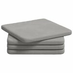 vidaXL Coussins de siège 4 Pièces Gris clair 40 x 40 x 3 cm