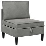 vidaXL Ensemble de meubles pour le salon 4 Pièces Gris clair Velours