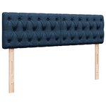 VidaXL Cadre de lit ottoman avec matelas bleu 160x200 cm tissu