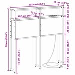vidaXL Tête de lit de rangement Sonoma gris 100 cm Bois d'ingénierie