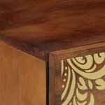 vidaXL Cabinet de chevet 40x33x46 cm en bois massif de manguier