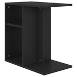 vidaXL Table d'appoint Noir 50x30x50 cm Bois d’ingénierie