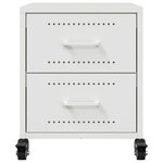 vidaXL Table de chevet blanc 36x39x43 5 cm acier