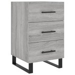 vidaXL Table de chevet sonoma gris 40x40x66 cm bois d'ingénierie