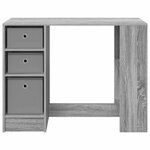 vidaXL Bureau Gris Sonoma Bois d'ingénierie 100 x 40 x 75 cm