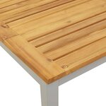 vidaXL Chaise longue Gris 200 x 55 x 35 cm Bois d'acacia massif