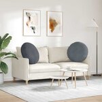 vidaXL Coussins de siège 2 Pièces Gris foncé Ø 40 x 13 cm Velours