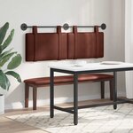 vidaXL Tête de lit suspendue Brun Brillant PU antique
