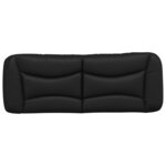 vidaXL Coussin de tête de lit noir 140 cm similicuir