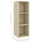 vidaXL Ensemble de meuble TV 3 Pièces Chêne sonoma Bois d'ingénierie