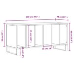 vidaXL Armoire à disques gris béton 100x38x48 cm bois d'ingénierie