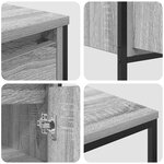 vidaXL Ensemble de mobilier de salle de bain 3 pièces en bois d'ingénierie gris sonoma