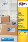 Étiquette d'expédition pour imprimantes à jet d’encre, 199,6 x 143,5 mm, 25 feuilles, 2 étiquettes par page, autocollants, blanc (paquet 50 unités)