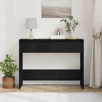 vidaXL Table console Chêne noir 100 x 35 x 76 5 cm Bois d'ingénierie