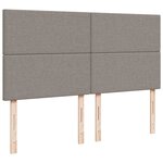 vidaXL Sommier à lattes de lit avec matelas Taupe 200x200 cm Tissu