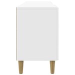 vidaXL Meuble TV 99 x 34 5 x 50 cm Blanc brillant Bois d'ingénierie