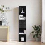 vidaXL Bibliothèque Chêne noir 36 x 30 x 171 cm Bois d'ingénierie