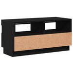 vidaXL Meuble TV Noir 80 x 35 x 40 cm Bois d'ingénierie