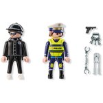 PLAYMOBIL 71804 - Policier et bandit avec menottes et accessoires