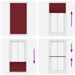 vidaXL Store plissé rouge bordeaux 110x200 cm largeur du tissu 109 4cm