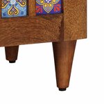 vidaXL Buffet avec porte Noyer 60 x 33 x 75 cm Bois de mangue massif